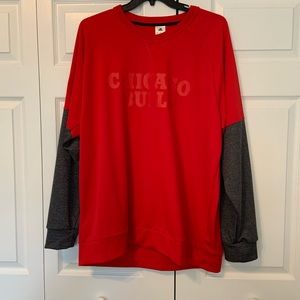 Adidas Mens NBA Chicago Bulls second half pullover